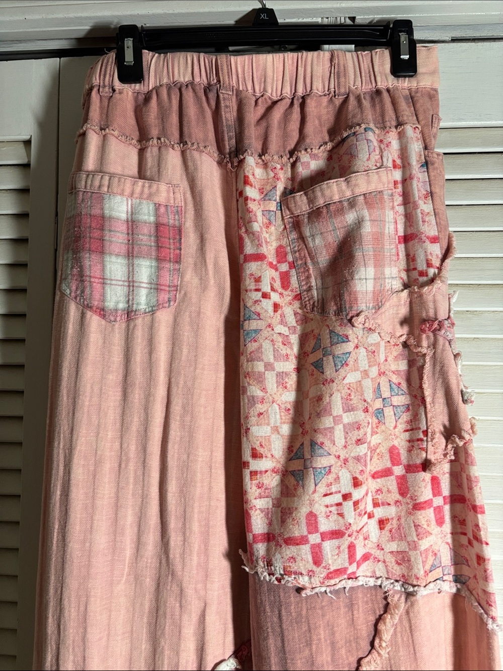 Pink Patchwork Maxi Pants-Boho Style No further Discounts - Picture 6 of 10
